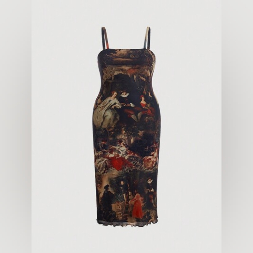 Renissance Bodycon Y2k Midi Dress 1x